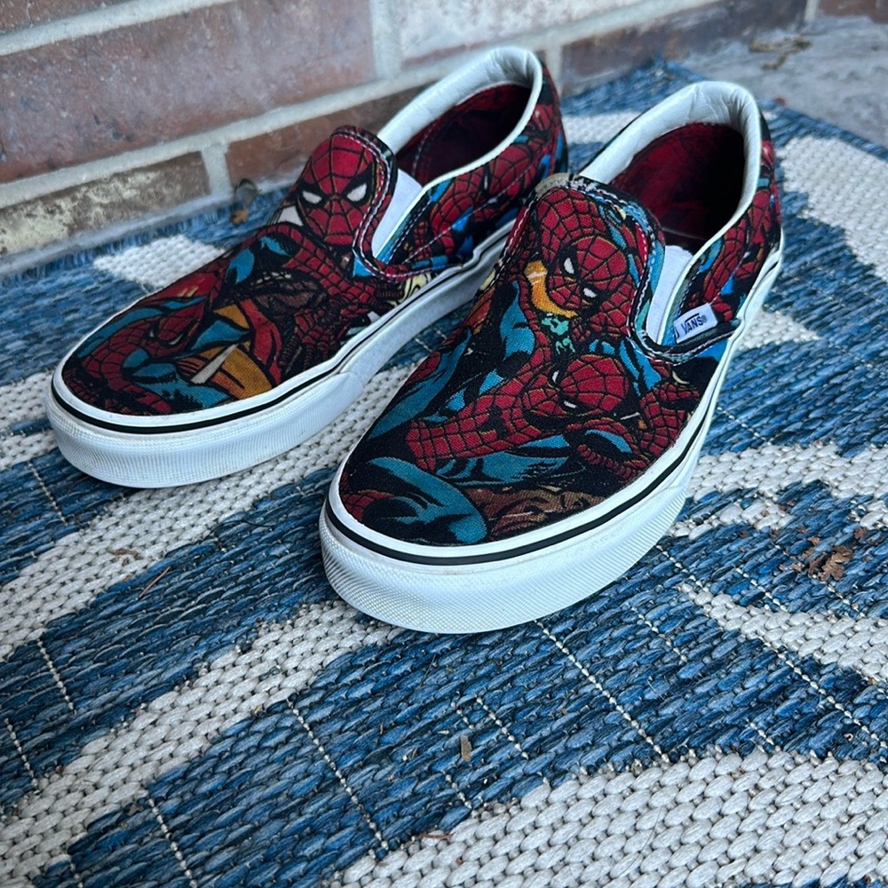 Vans Marvel Slip-On Shoes with Spider-Man Design